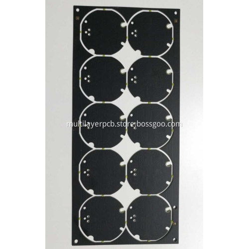 Black matt over green soldermask circuit board